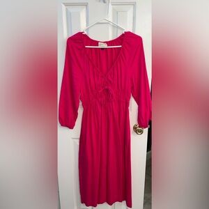 Midi pink dress